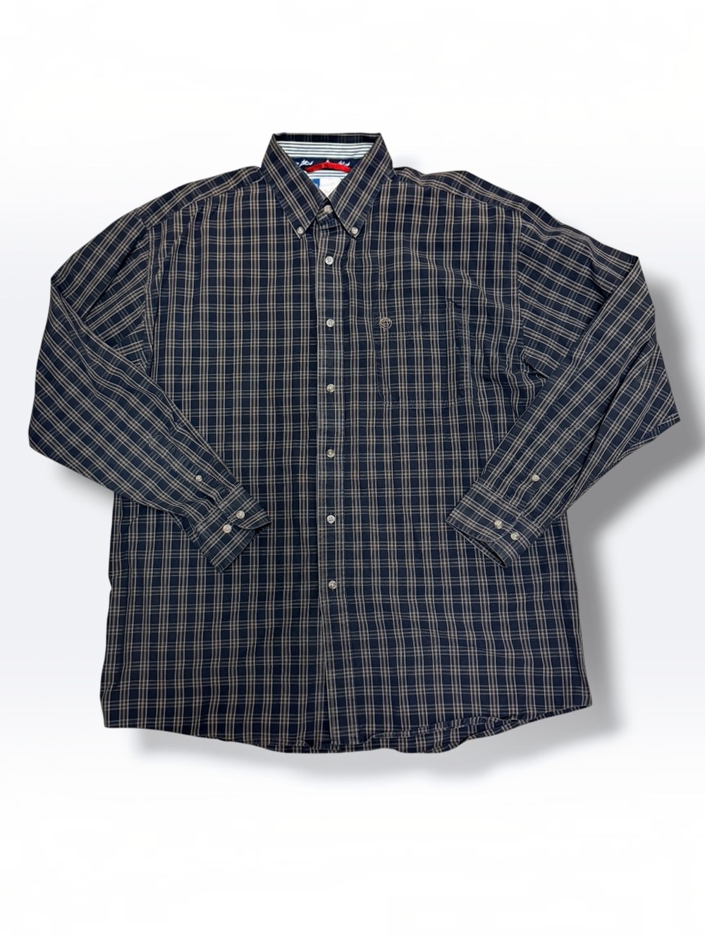 Wrangler George Strait Cowboy Cut Shirt Mens XL Plaid Western Long Sleeve